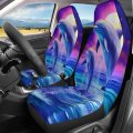 Dujiea Dolphins Moon Car Front Seat Covers 2 Pcs Universal Autos Only Vehicle Bucket Seat Protectors Fit For Most Suv Sedan And