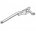 Casement Window Operator Right Hand Rear Mount Stainless Steel Roller Black 13-1 2 Long Arm 