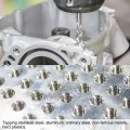 Uxcell 2pcs Spiral Flute Thread Taps 5 16-18 Bsw H2 Screw Threading Tap Machine Tapping Tools For Machinist Repair M35 Cobalt