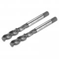 Uxcell 2pcs Spiral Flute Thread Taps 5 16-18 Bsw H2 Screw Threading Tap Machine Tapping Tools For Machinist Repair M35 Cobalt