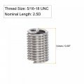 Uxcell Wire Thread Inserts 5 16-18 Unc 2 5d 304 Stainless Steel Helical Type Coiled Screw Repair Threaded Sleeve Sheath 10pcs