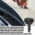 X Autohaux 3pcs Front Windshield Wiper Washer Nozzle Spray Jet Kit 8265a083 For Mitsubishi Lancer Evo 1995-2005 Montero Pajero
