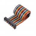 Idc Rainbow Wire Flat Ribbon Cable 30p D-type Fc Fc Connector 2 54mm Pitch 0 5m 19 7inch Length 