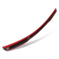 V-style Rear Car Trunk Lid Spoiler Compatible With Infiniti Q50 2014-2021 Glossy Black Carbon Fiber