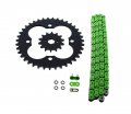 Green O Ring Chain Sprocket Black For 1991-1992 Honda Trx250r 250r 14 39 96l