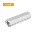 M8 X 1 25-pitch 50mm Length Coupling Nuts 4pcs 304 Stainless Steel Metric Hex Rod