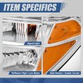 Ni2502157 Factory Style Halogen Headlight Lamp Compatible With Nissan Frontier Pathfinder 2005-2008 Driver Left Side Chrome