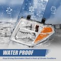Ni2502157 Factory Style Halogen Headlight Lamp Compatible With Nissan Frontier Pathfinder 2005-2008 Driver Left Side Chrome