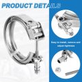 3 Quick Release V Band Clamp 304 Stainless Steel For Exhaust Systems Downpipe Exchange Accessories Adjustment Range 76mm 2