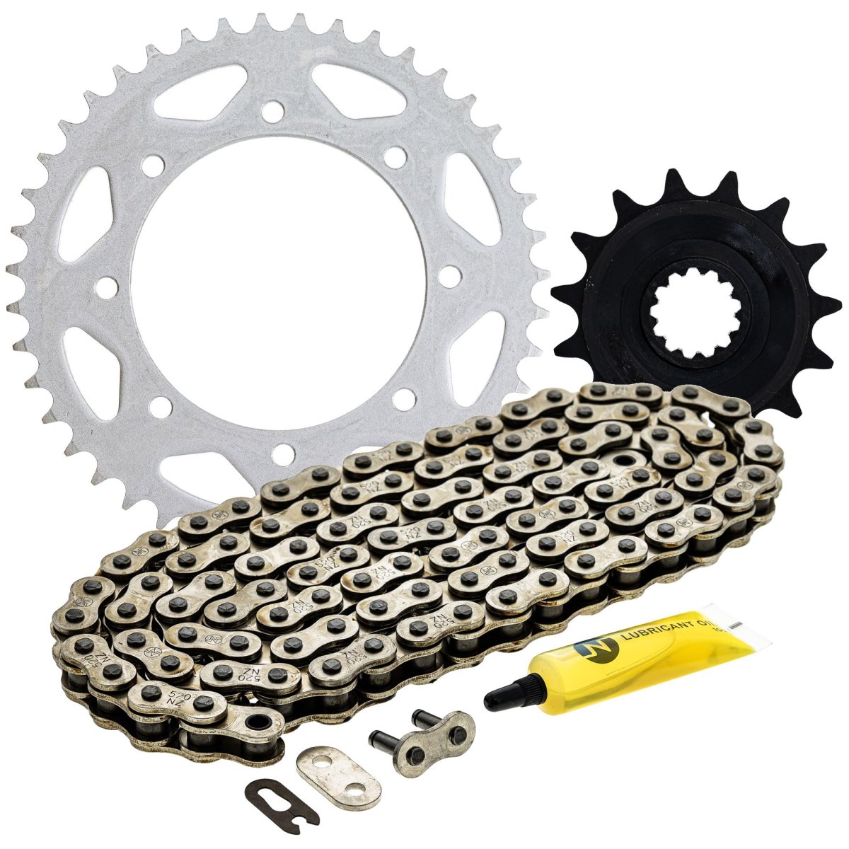 Niche Drive Sprocket Chain Combo For Kawasaki Klr650 Front 15 Rear 43 Tooth 520 Standard 106 Links