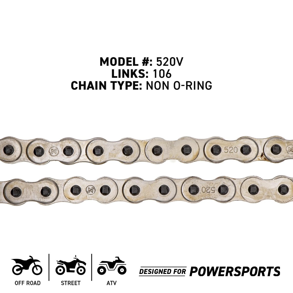 Niche Drive Sprocket Chain Combo For Kawasaki Klr650 Front 15 Rear 43 Tooth 520 Standard 106 Links