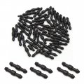 Uxcell 50 Pcs Black Plastic Joiner Air Water Fuel Hose Pipe Tube Fastener Connector For Car