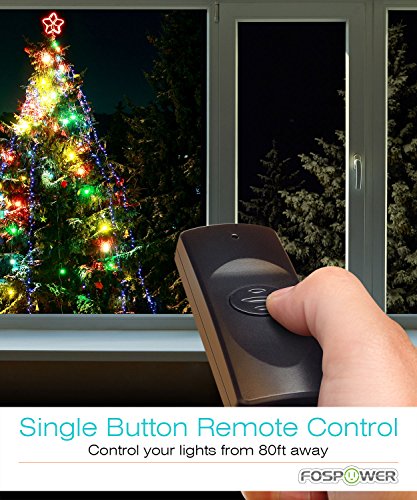 Wireless Remote Control Outlet Fospower 2s 80ft Range Heavy Duty Weatherproof Outdoor Indoor Electrical Switch 3-prong Plug-in