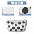 X Autohaux 2 Pcs Anti Slip No Drilling Aluminum Alloy Pedal Covers Foot Pads For Toyota C-hr 2016 2017 2018 2019 2020 Gas Brake
