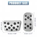 X Autohaux 2 Pcs Anti Slip No Drilling Aluminum Alloy Pedal Covers Foot Pads For Toyota C-hr 2016 2017 2018 2019 2020 Gas Brake