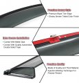 Smoke Tinted Window Visor Rain Guard With Clips Replacement Compatible For 2016-2022 Toyota Prius Prime