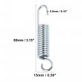 X Autohaux 2 Pcs Universal 80mm Length Motorcycle Brake Pedal Return Spring Side Kickstand Silver Tone Metal