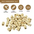 50pcs 10-32x9 5x7 1mm Knurled Insert Nut Brass Threaded Embedment Nuts 3d Printing For Parts Laptop Automotive Plastic Shell