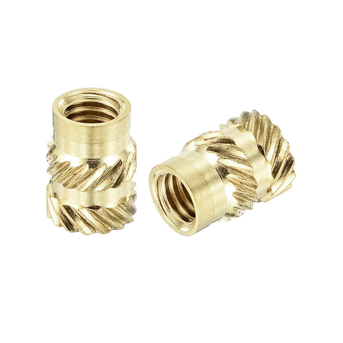 50pcs 10-32x9 5x7 1mm Knurled Insert Nut Brass Threaded Embedment Nuts 3d Printing For Parts Laptop Automotive Plastic Shell