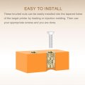 50pcs 10-32x9 5x7 1mm Knurled Insert Nut Brass Threaded Embedment Nuts 3d Printing For Parts Laptop Automotive Plastic Shell