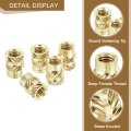 50pcs 10-32x9 5x7 1mm Knurled Insert Nut Brass Threaded Embedment Nuts 3d Printing For Parts Laptop Automotive Plastic Shell