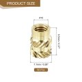 50pcs 10-32x9 5x7 1mm Knurled Insert Nut Brass Threaded Embedment Nuts 3d Printing For Parts Laptop Automotive Plastic Shell