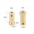 Uxcell Hex Coupler 4mm Bore Motor Brass Shaft Coupling Connector For Car Wheels Tires 2pcs