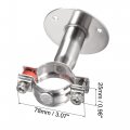 Uxcell Wall Mount Ceiling Pipe Support 304 Stainless Steel Adjustable Strap Clamp For 38-40mm