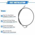 Vekauto An3 Braided Steel Turbo Oil Feed Line 90 Degree To Straight Hose End 30 Remote Turbocharger Drain Return Universal For