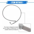 Vekauto An3 Braided Steel Turbo Oil Feed Line 90 Degree To Straight Hose End 30 Remote Turbocharger Drain Return Universal For