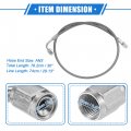 Vekauto An3 Braided Steel Turbo Oil Feed Line 90 Degree To Straight Hose End 30 Remote Turbocharger Drain Return Universal For