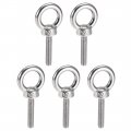 Uxcell Lifting Eye Bolt M6 X 30mm Male Thread 304 Stainless Steel For Hanging Pack Of 5