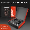 A-premium 2x Ignition Coil Pack And 4x Iridium Spark Plugs Compatible With Mazda Protege 1999 2000 2001 2002 2003 L4 1 6l