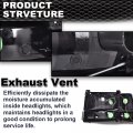 G-plus Led Drl Headlights Compatible With 1992-1996 Ford Bronco F150 F250 F350 Bumper Headlamp Smokya Lensa A Black Housinga