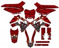 2013-2018 Crf 125 Flaming Gearhead Red Senge Graphics Complete Kit For Honda 