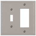 Amerelle 50trn Rosa Wallplate 1 Toggle Rocker Cast Metal Satin Nickel 1-pack 