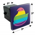Rainbow Striped Peep Tow Trailer Hitch Cover Plug Insert