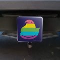 Rainbow Striped Peep Tow Trailer Hitch Cover Plug Insert