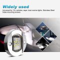 Partsam 2 Pcs 3 Inch Round Navigation Light Polished Boat Marine Led Transom Mount Stern Lights 12led Ip68 Submersible 316