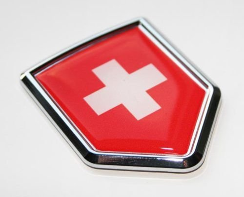 Car Chrome Decals Cbshd208 Switzerland Swiss Decal Flag Emblem Sticker