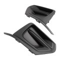 Hecasa Fog Light Bezels Pair For 2018-2021 Chevy Chevrolet Traverse Front Bumper Lamp Covers Left Right Textured Black Plastic
