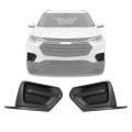 Hecasa Fog Light Bezels Pair For 2018-2021 Chevy Chevrolet Traverse Front Bumper Lamp Covers Left Right Textured Black Plastic 
