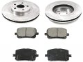 Front Ceramic Brake Pad And Rotor Kit Compatible With 2003-2008 Pontiac Vibe 