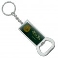 Graphics More Personalized Custom 1 Line Olive Love You Pun Keychain Rectangle Chrome Plated Metal Bottle Cap Opener