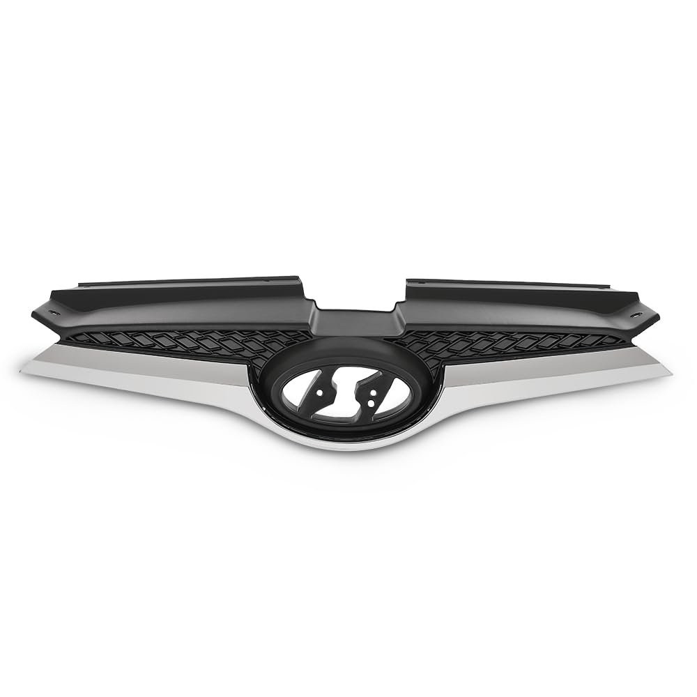 Front Radiator Grille For Hyundai Veloster 2012 2017 Upper Bumper Grill With Chrome Trim Replacement 863502v100 Hy1200170 Black