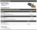 Engine Oil Pressure Sensor Compatible With 1997-2010 Ford F-150