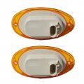 Niuparts 2 Pcs 9 Diodes Led Side Marker Light Amber Lens Fits 2008-2014 Freightliner Cascadia
