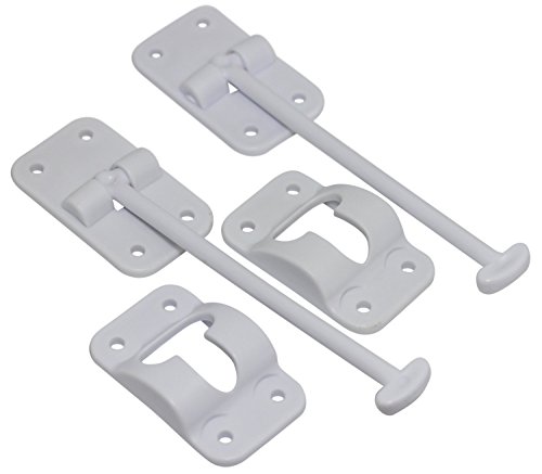Rv T Style Door Holder Catch 6 In For Camper Trailer Cargo Hatch White 2 Pack