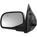 Door Mirror Driver Side For Mercury Mountaineer 2002 To 2005 Power Heated Glass Manual Folding Puddle Light Textured Black 