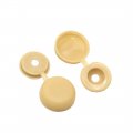 50pcs Beige Universal Plastic Hinged Foldable Screw Caps Cover 4mm For Auto Car 